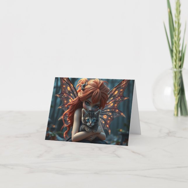 Carte Fairy and Cat (Devant)