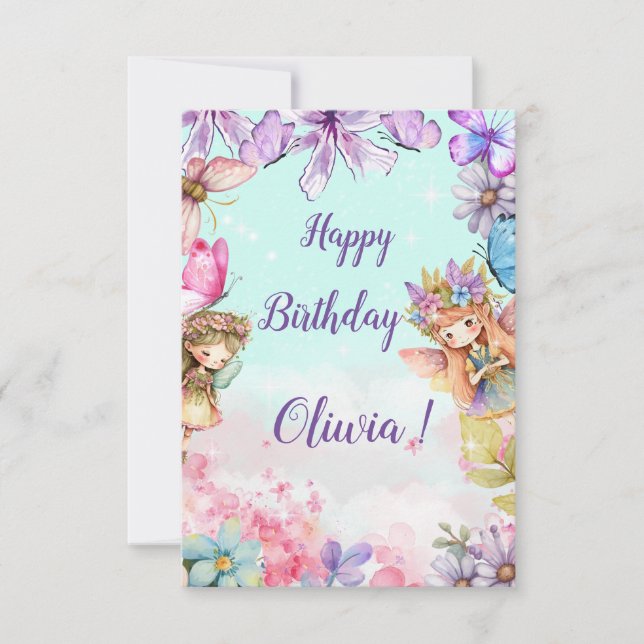 Carte Fairy Birthday Princess Fairy Joyeux anniversaire (Devant)