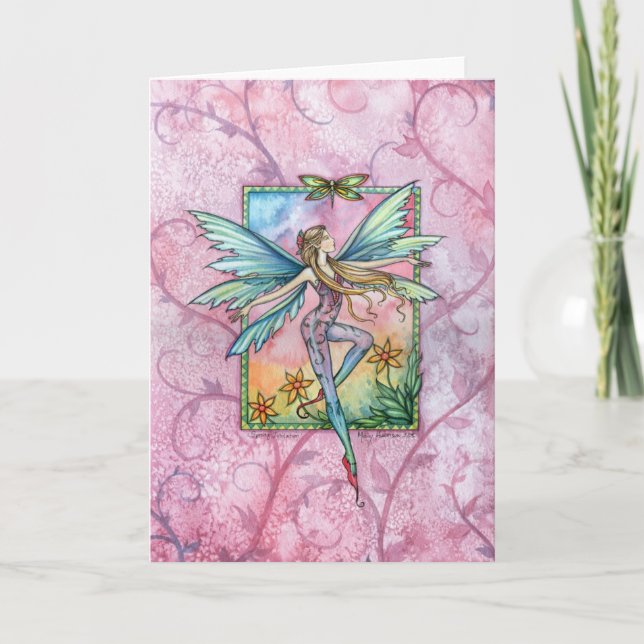 Carte Fairy Card 'Spring Jubilation' par Molly Harrison (Devant)