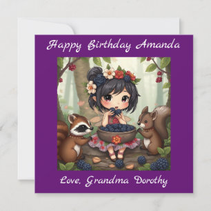 Carte Fairy de Chibi   Page Coloriage