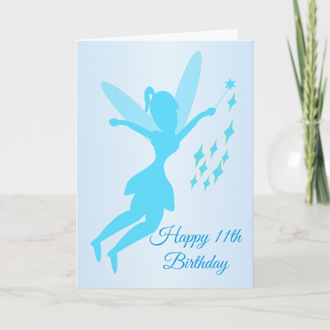 Carte Fairy Design Personnalisé 11e anniversaire (Devant)