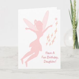Carte Fairy Design Personnalisé Fille Anniversaire