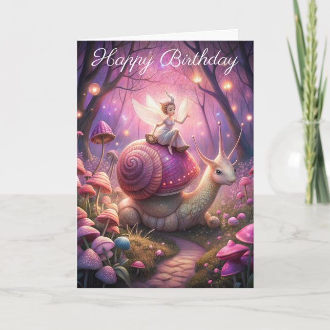 Carte Fairy Garden Snail (Devant)