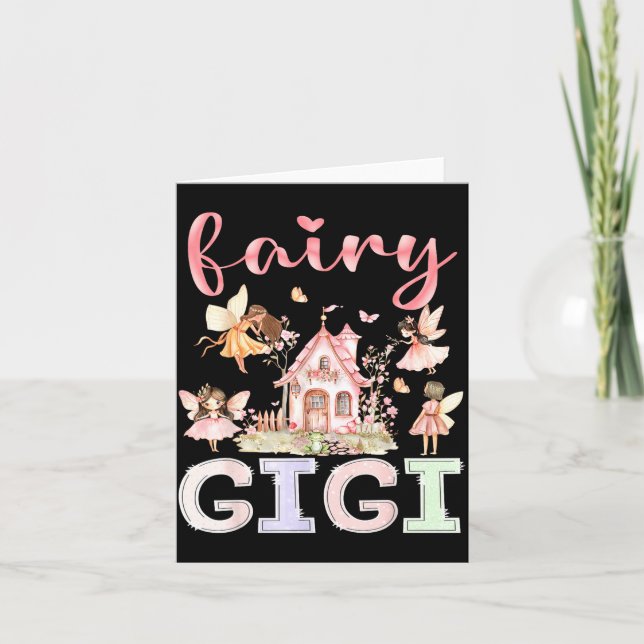 Carte Fairy Gigi Magical Floral Funny Birthday Girl Fair (Devant)