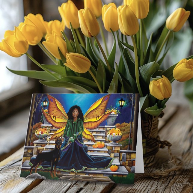 Carte Fairy Guardian Doberman Chien (Créateur téléchargé)