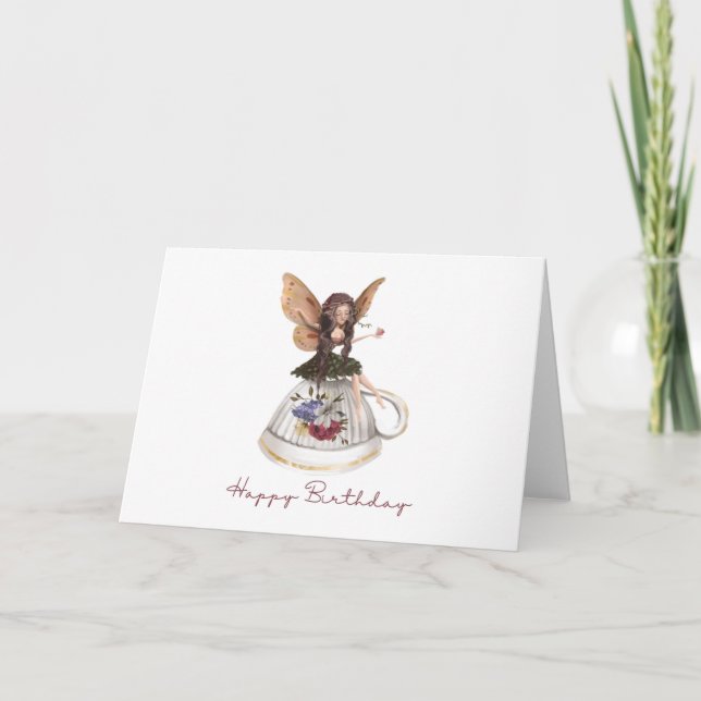 Carte Fairy Happy Birthday Greeting Card (Devant)