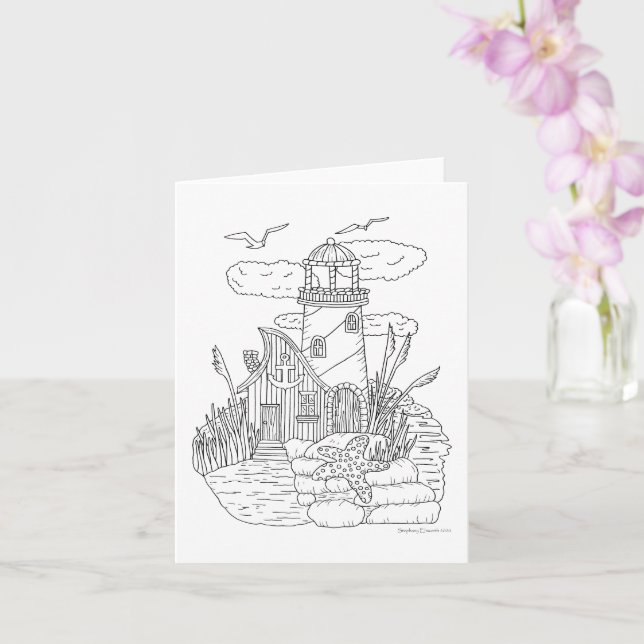 Carte Fairy Lighthouse Couleur It Yself Blank (Orchidée)