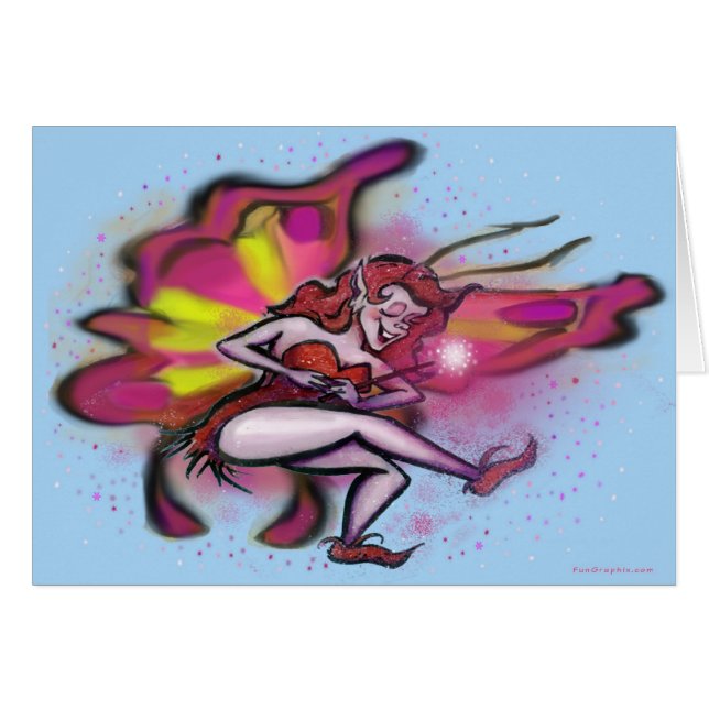 Carte Fairy Rose (Devant horizontal)