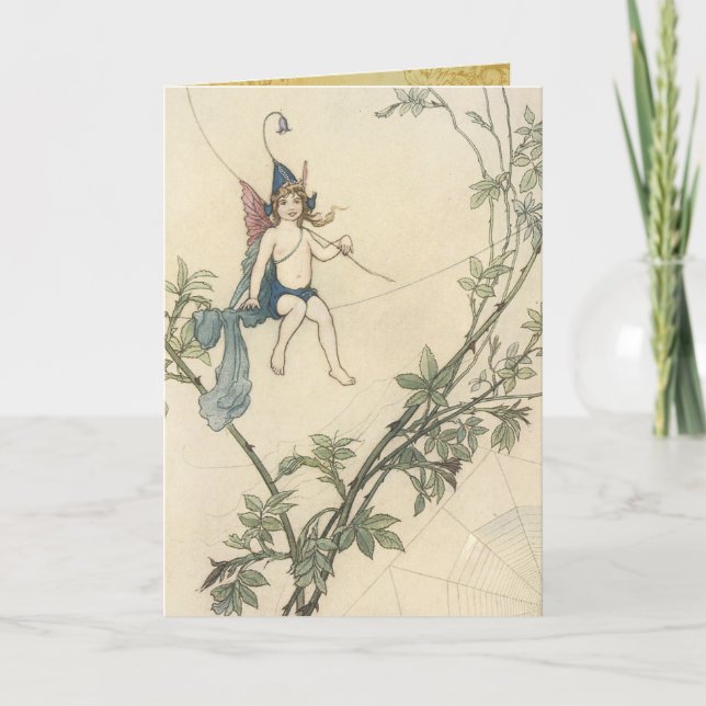 Carte Fairy vintage et Spiderweb (Devant)