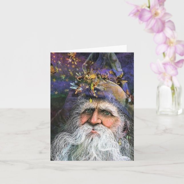 Carte Fairy Wizard Imaginaire Art Greeting Card (Orchidée)