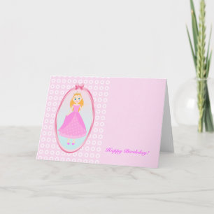 Carte Fairytale Princess à Pink Birthaday