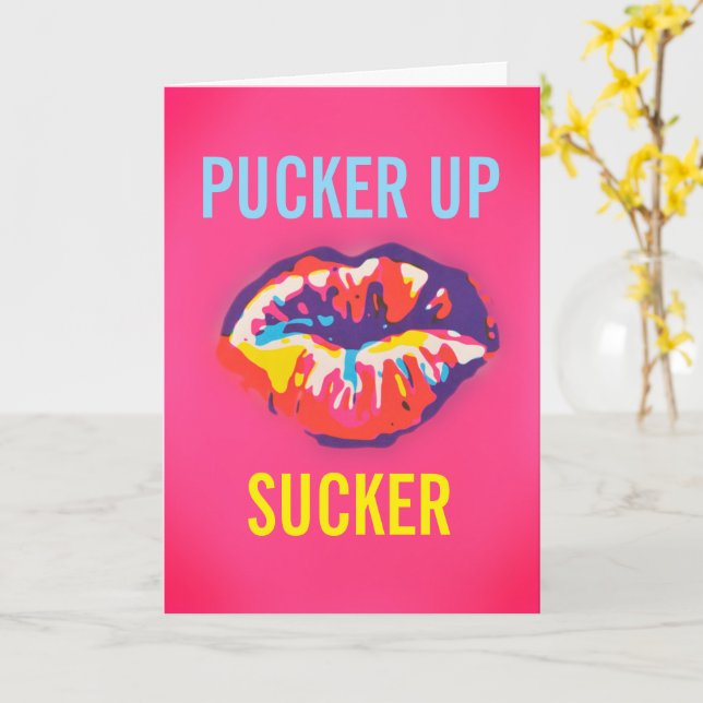 Carte Fais la moue, sucrée (Fleur jaune)