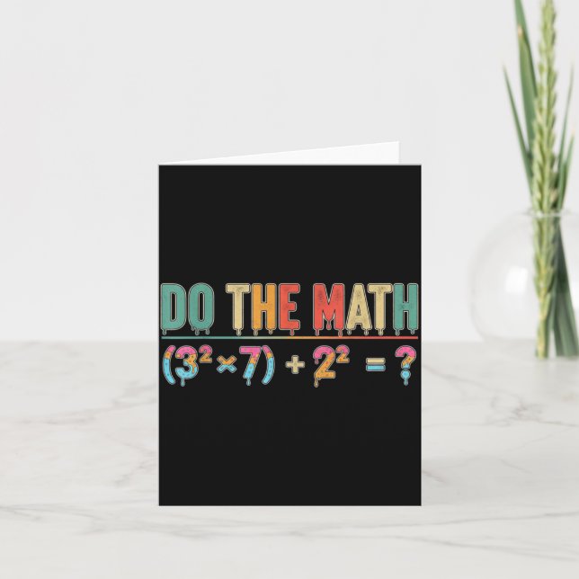 Carte Fais Le Calcul 67 Meme Drôle Professeur Six Sept H (Devant)