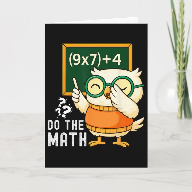 Carte Fais Le Calcul 67 Mème Drôle Six Sept Professeur É (Devant)