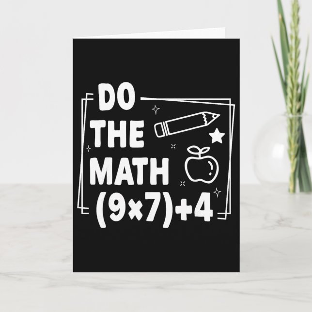 Carte Fais le calcul de Noël drôle 67 mème Pemdas Profes (Devant)