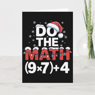 Carte Fais le calcul mème 6 7 Humour de Noël drôle