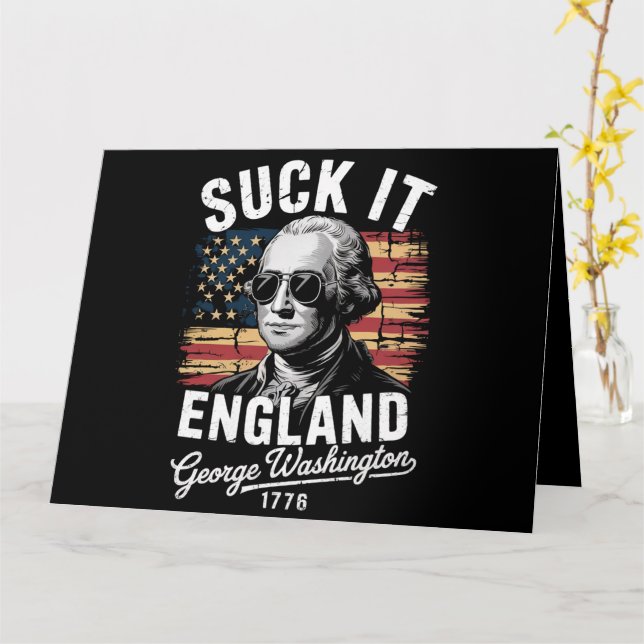 Carte Fais Le Moi Angleterre 4 Juillet George Washington (Fleur jaune)