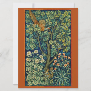 Carte Faisan dans un arbre (par William Morris)