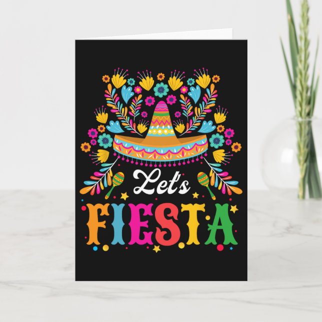 Carte Faisons la Fête Drôle Cinco De Mayo Femmes Hommes  (Devant)