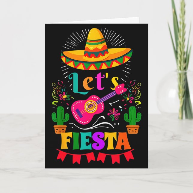 Carte Faisons la fête sombrero mexicain cinq de mayo cac (Devant)
