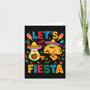 Carte Faisons la fête taco avocat drôle cinco de mayo