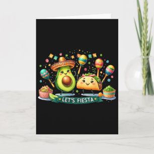 Carte Faisons la fête Taco Avocat Drôle Cinco De Mayo Me