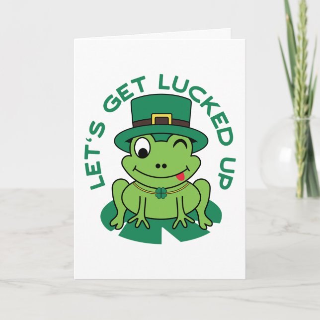 Carte Faisons monter la chance Grenouille Saint-Patrick  (Devant)