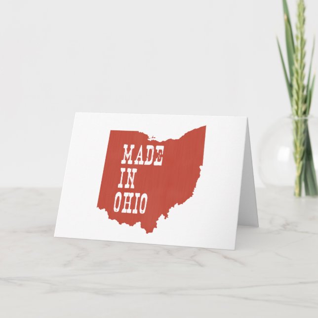 Carte Fait dans la salutation de paysage de l'Ohio (Devant)