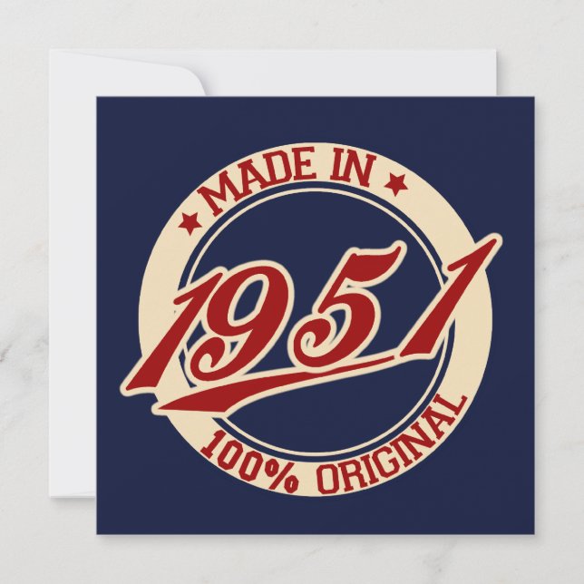 Carte Fait En 1951 (Devant)