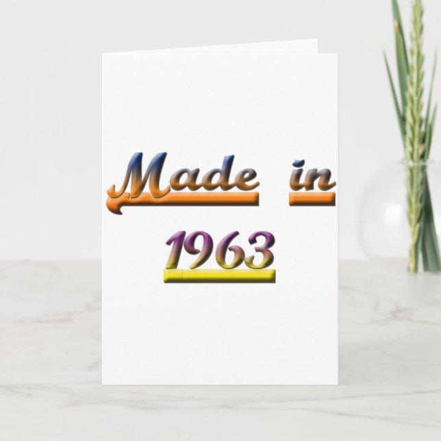 CARTE FAIT EN 1963 (Devant)
