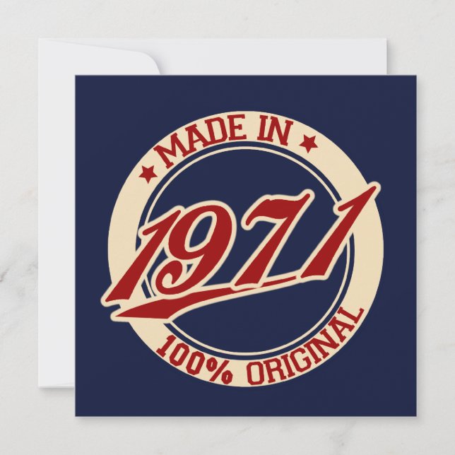 Carte Fait En 1971 (Devant)