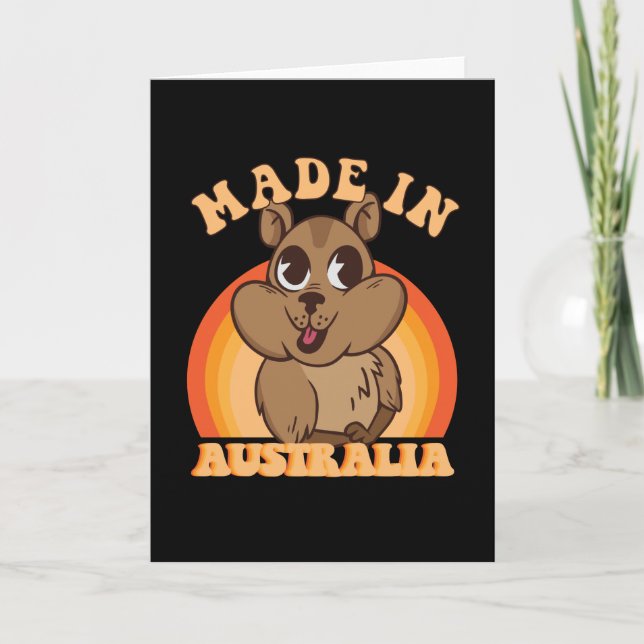 CARTE FAIT EN AUSTRALIE WOMBAT (Devant)