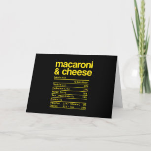 Carte Fait nutritionnel de macaroni au fromage de Thanks