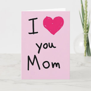 Carte faite main « Je t'aime maman »