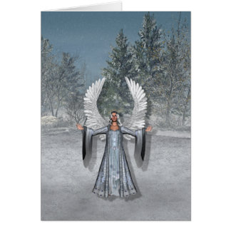 Carte faite sur commande d'ange d'hiver de KRW