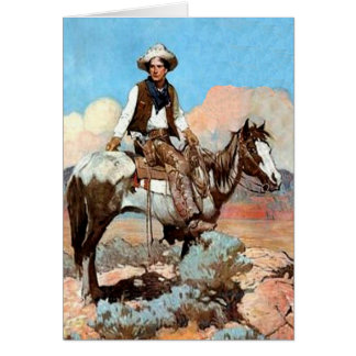 Carte faite sur commande de cowboy d'ordre public