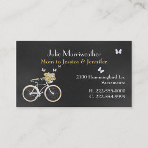 Carte faite sur commande de maman de bicyclette