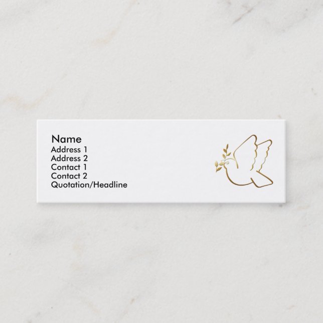 Carte faite sur commande de profil de colombe de (Devant)