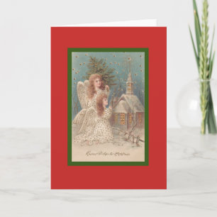 Carte FAITE SUR COMMANDE de RÉTRO ANGE de NOËL