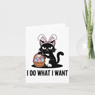 Carte Faites ce que je veux Chat Noir Vintage Chat Drôle