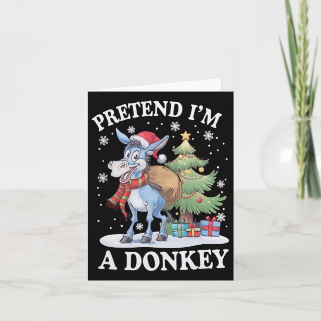 Carte Faites comme si je suis un âne, un arbre de Noël e (Devant)