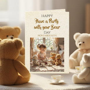 Carte Faites la fête avec vos ours jour 16 novembre
