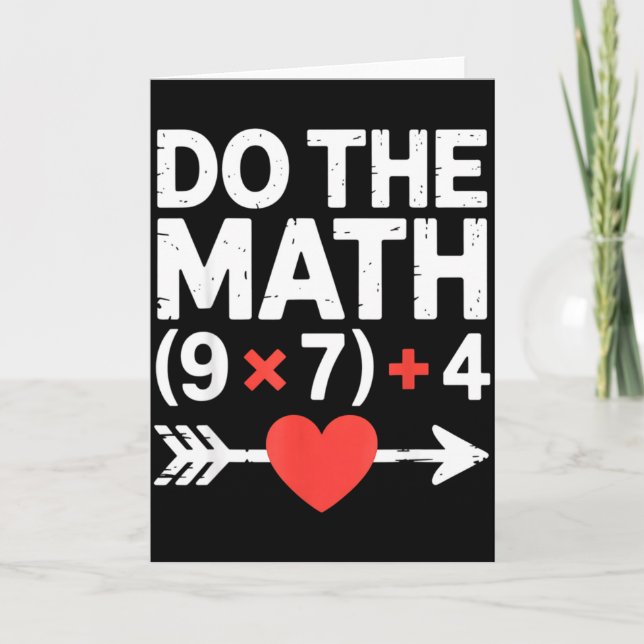 Carte Faites Le Calcul 67 Saint-Valentin Six Sept Cœurs  (Devant)