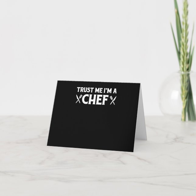 Carte Faites-moi confiance im un chef | cuisines d'amour (Devant)
