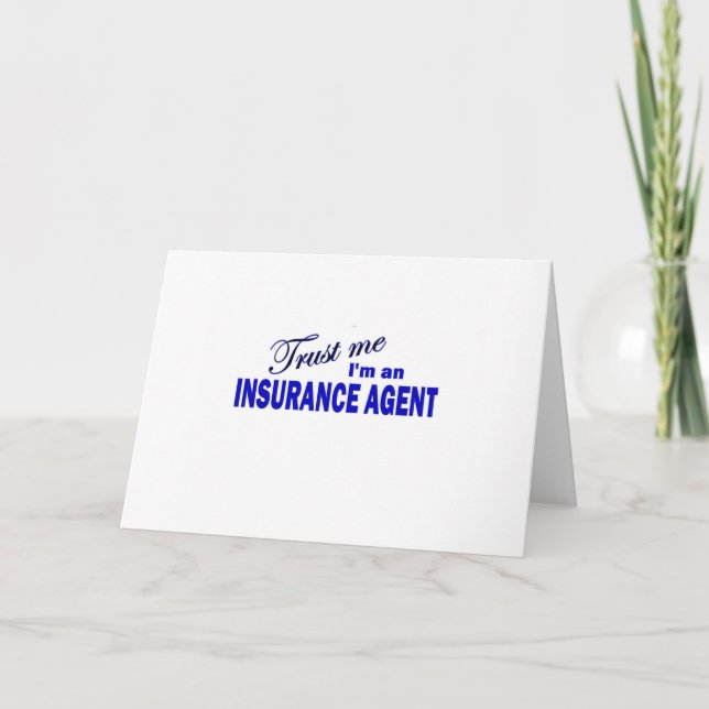Carte Faites-moi confiance Je suis un agent d'assurance (Devant)
