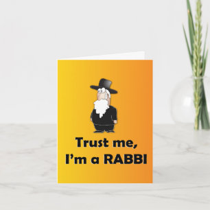 Carte Faites-moi confiance je suis un rabbin - humour