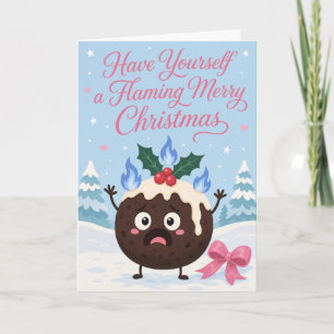 Carte Faites-vous un joyeux Noël flamboyant
