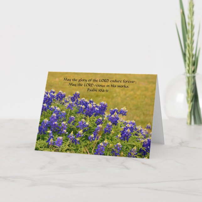 Carte Faith Bluebonnet Bible Verse Note Card (Devant)