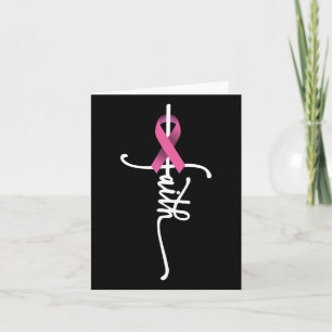 Carte Faith Cross Guerrier Survivant Pink Ribbon Breast
