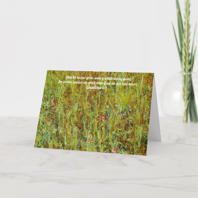 Carte Faith Fleur sauvage Bible Verse Card (Devant)
